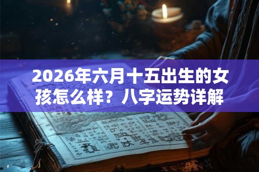 2026年六月十五出生的女孩怎么样？八字运势详解
