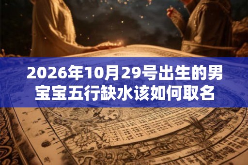 2026年10月29号出生的男宝宝五行缺水该如何取名