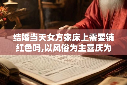 结婚当天女方家床上需要铺红色吗,以风俗为主喜庆为佳