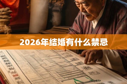 2026年结婚有什么禁忌