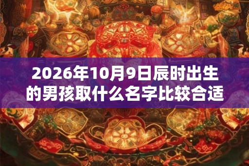 2026年10月9日辰时出生的男孩取什么名字比较合适