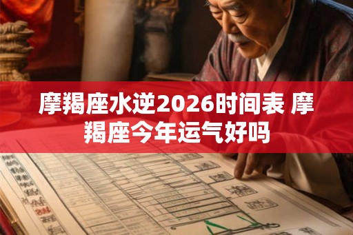 摩羯座水逆2026时间表 摩羯座今年运气好吗