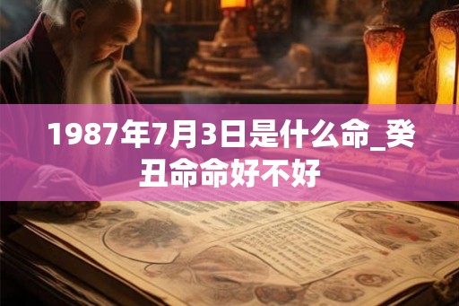 1987年7月3日是什么命_癸丑命命好不好