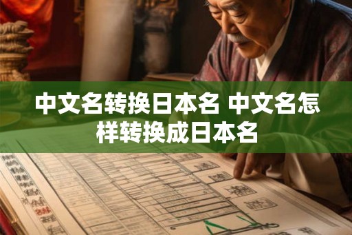 中文名转换日本名 中文名怎样转换成日本名
