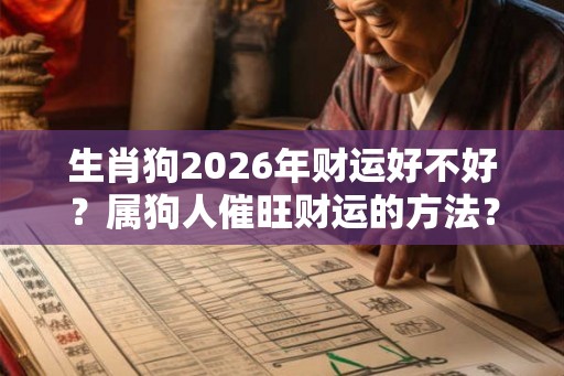 生肖狗2026年财运好不好？属狗人催旺财运的方法？