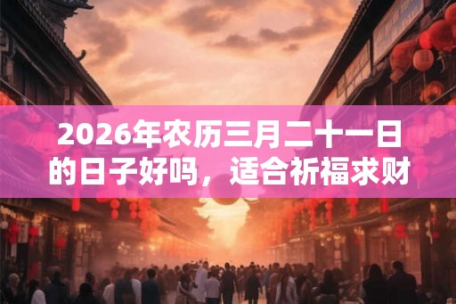 2026年农历三月二十一日的日子好吗，适合祈福求财吗？