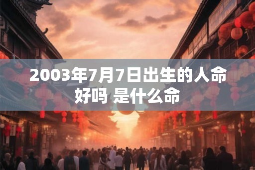 2003年7月7日出生的人命好吗 是什么命