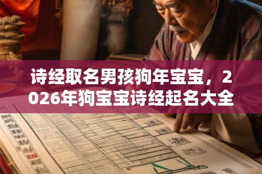诗经取名男孩狗年宝宝，2026年狗宝宝诗经起名大全