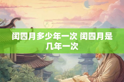 闰四月多少年一次 闰四月是几年一次
