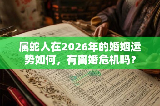 属蛇人在2026年的婚姻运势如何，有离婚危机吗？