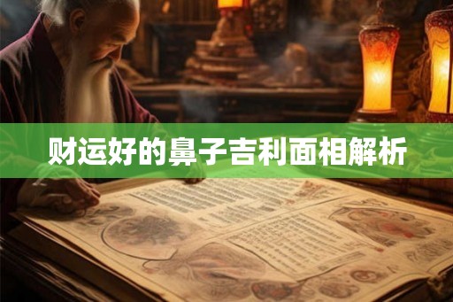 财运好的鼻子吉利面相解析 财运好的鼻子吉利面相解析