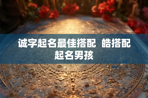 诚字起名最佳搭配  皓搭配起名男孩