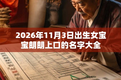2026年11月3日出生女宝宝朗朗上口的名字大全