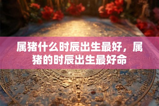 属猪什么时辰出生最好，属猪的时辰出生最好命
