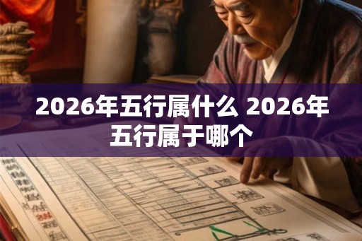 2026年五行属什么 2026年五行属于哪个