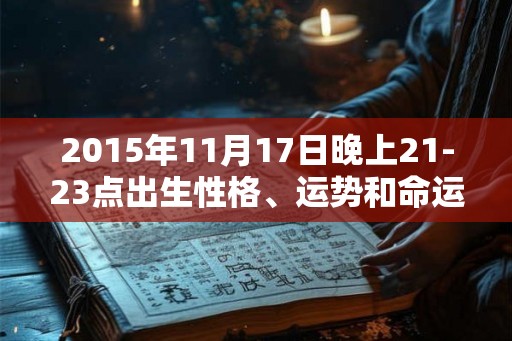 2015年11月17日晚上21-23点出生性格、运势和命运