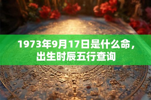 1973年9月17日是什么命，出生时辰五行查询