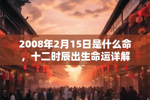 2008年2月15日是什么命,十二时辰出生命运详解 2008年2月15日是什么命,十二时辰出生命运详解