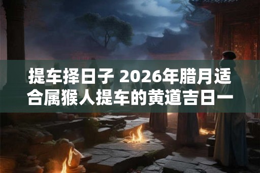 提车择日子 2026年腊月适合属猴人提车的黄道吉日一览表 提车择日子 2026年腊月适合属猴人提车的黄道吉日一览表