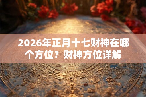 2026年正月十七财神在哪个方位？财神方位详解