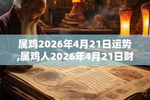 属鸡2026年4月21日运势,属鸡人2026年4月21日财运,生肖鸡2026年4月21日运势