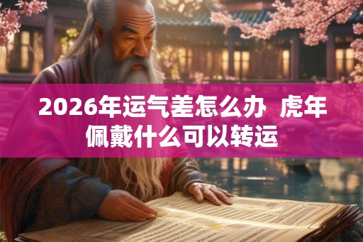2026年运气差怎么办  虎年佩戴什么可以转运