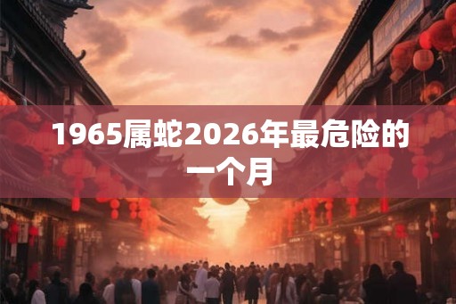 1965属蛇2026年最危险的一个月 1965属蛇2026年最危险的一个月
