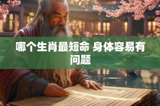 哪个生肖最短命 身体容易有问题
