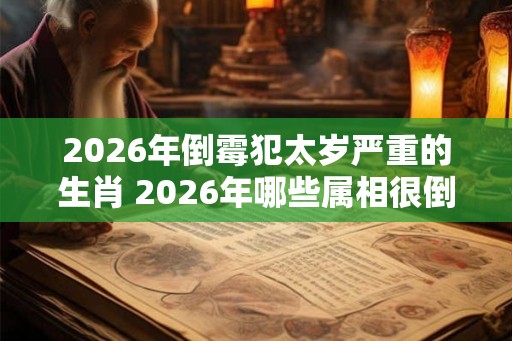 2026年倒霉犯太岁严重的生肖 2026年哪些属相很倒霉