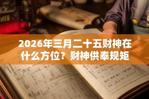 2026年三月二十五财神在什么方位？财神供奉规矩