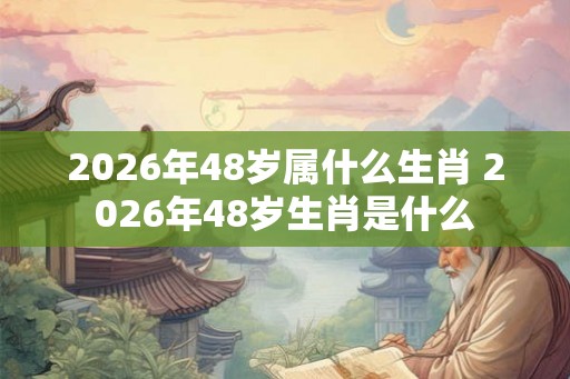 2026年48岁属什么生肖 2026年48岁生肖是什么