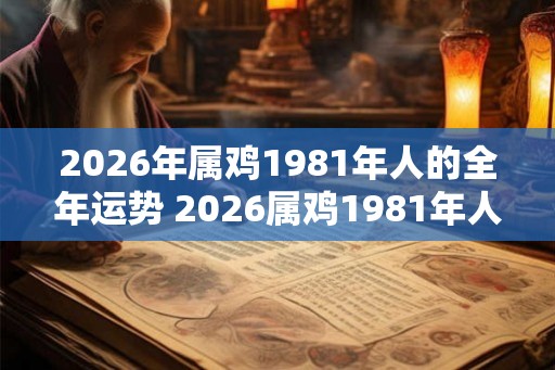 2026年属鸡1981年人的全年运势 2026属鸡1981年人运势如何