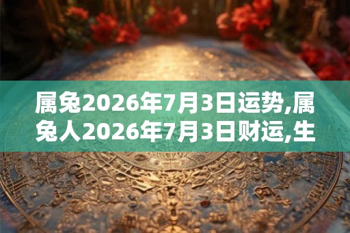 属兔2026年7月3日运势,属兔人2026年7月3日财运,生肖兔2026年7月3日运势