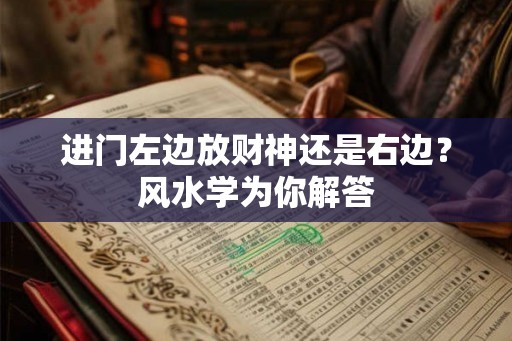 进门左边放财神还是右边？风水学为你解答