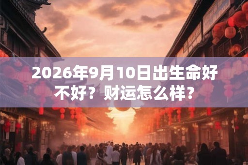 2026年9月10日出生命好不好？财运怎么样？
