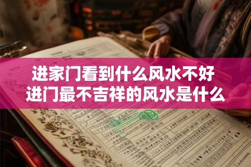 进家门看到什么风水不好 进门最不吉祥的风水是什么