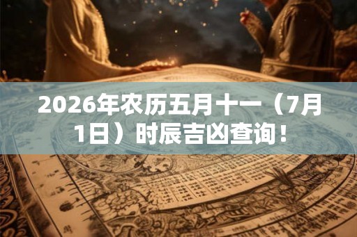 2026年农历五月十一（7月1日）时辰吉凶查询！