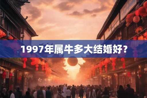 1997年属牛多大结婚好？