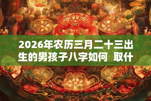 2026年农历三月二十三出生的男孩子八字如何  取什么名字好
