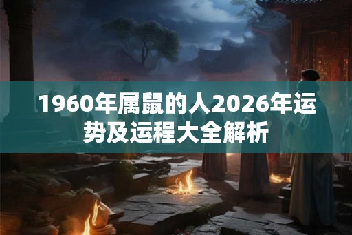 1960年属鼠的人2026年运势及运程大全解析 1960年属鼠的人2026年运势及运程大全解析