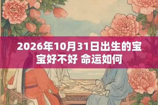 2026年10月31日出生的宝宝好不好 命运如何