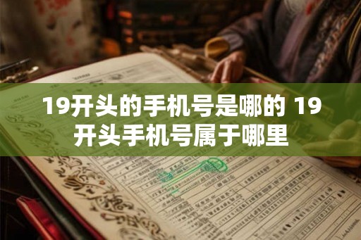 19开头的手机号是哪的 19开头手机号属于哪里