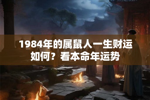 1984年的属鼠人一生财运如何？看本命年运势