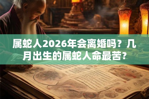 属蛇人2026年会离婚吗?几月出生的属蛇人命最苦? 属蛇人2026年会离婚吗?几月出生的属蛇人命最苦?