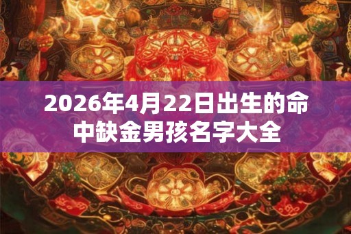 2026年4月22日出生的命中缺金男孩名字大全