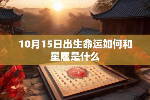 10月15日出生命运如何和星座是什么