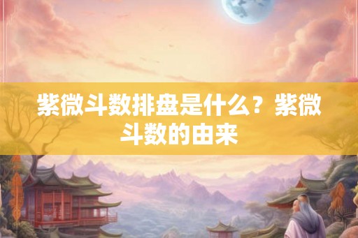 紫微斗数排盘是什么？紫微斗数的由来