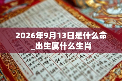 2026年9月13日是什么命_出生属什么生肖