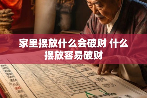 家里摆放什么会破财 什么摆放容易破财