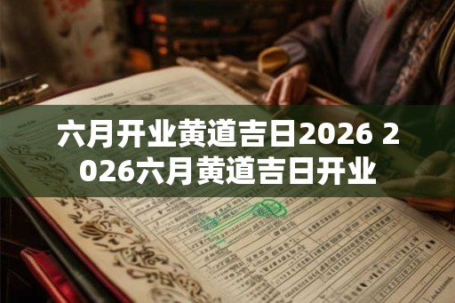 六月开业黄道吉日2026 2026六月黄道吉日开业